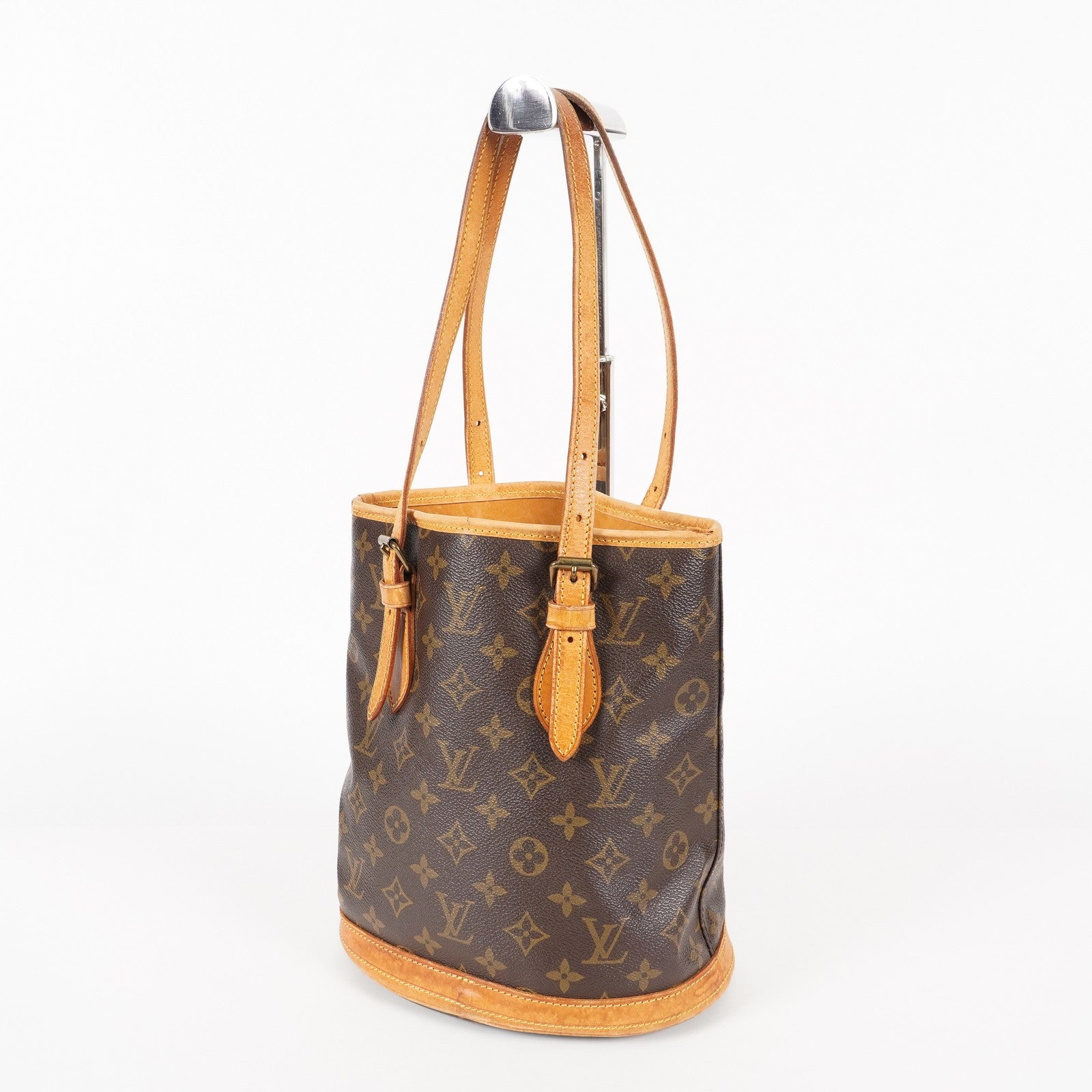 Authentic Louis Vuitton Monogram Bucket PM Shoulder Tote Bag M42238 05E212090016