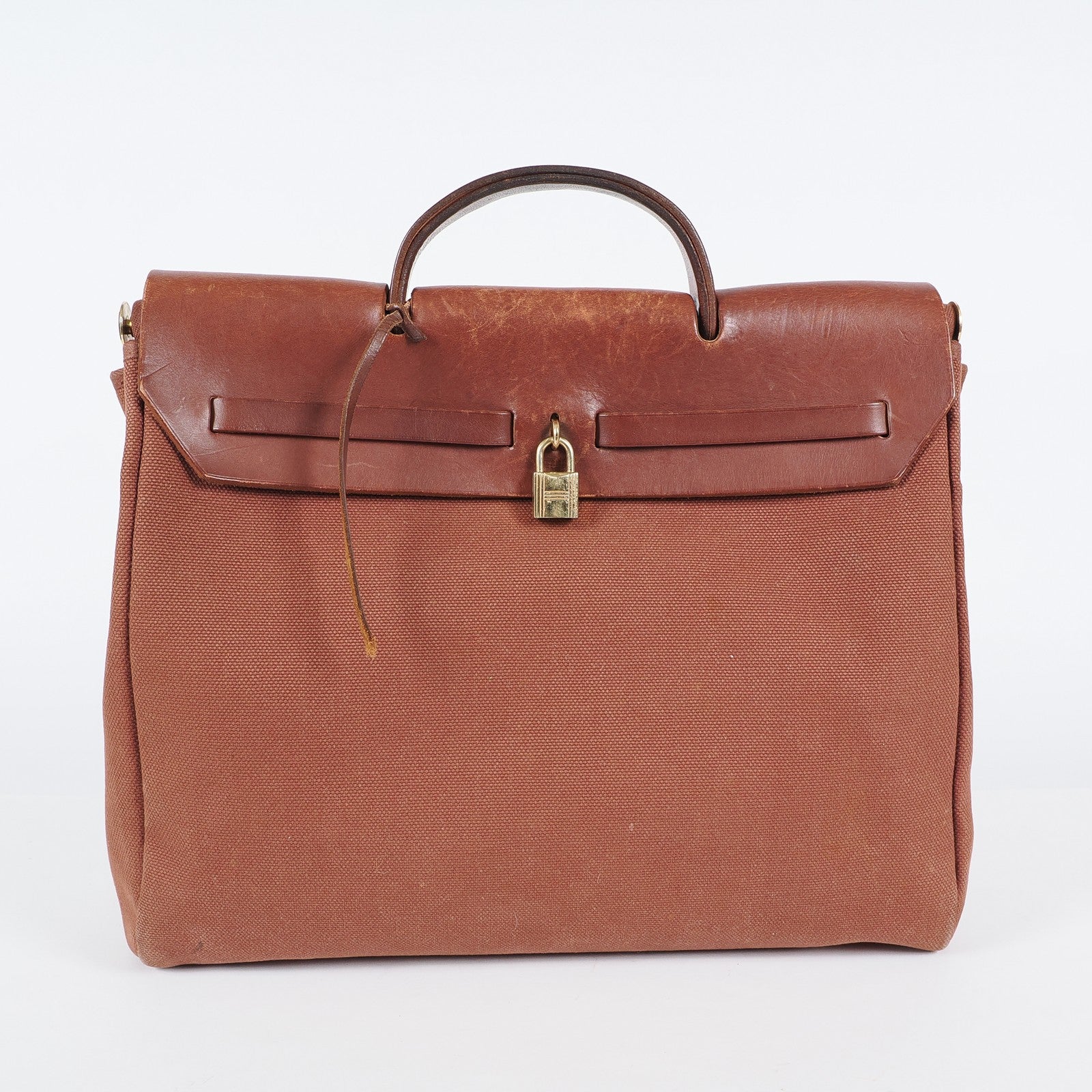 Hermes Herbag 39 Canvas Leather Handbag 04A114400006