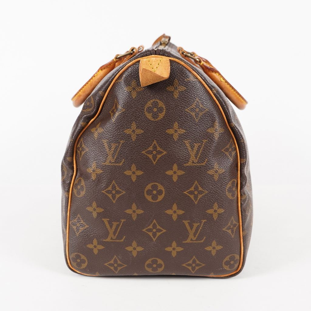 Authentic Louis Vuitton Monogram Speedy 35 M41524 vintage Handbag 05E186050013