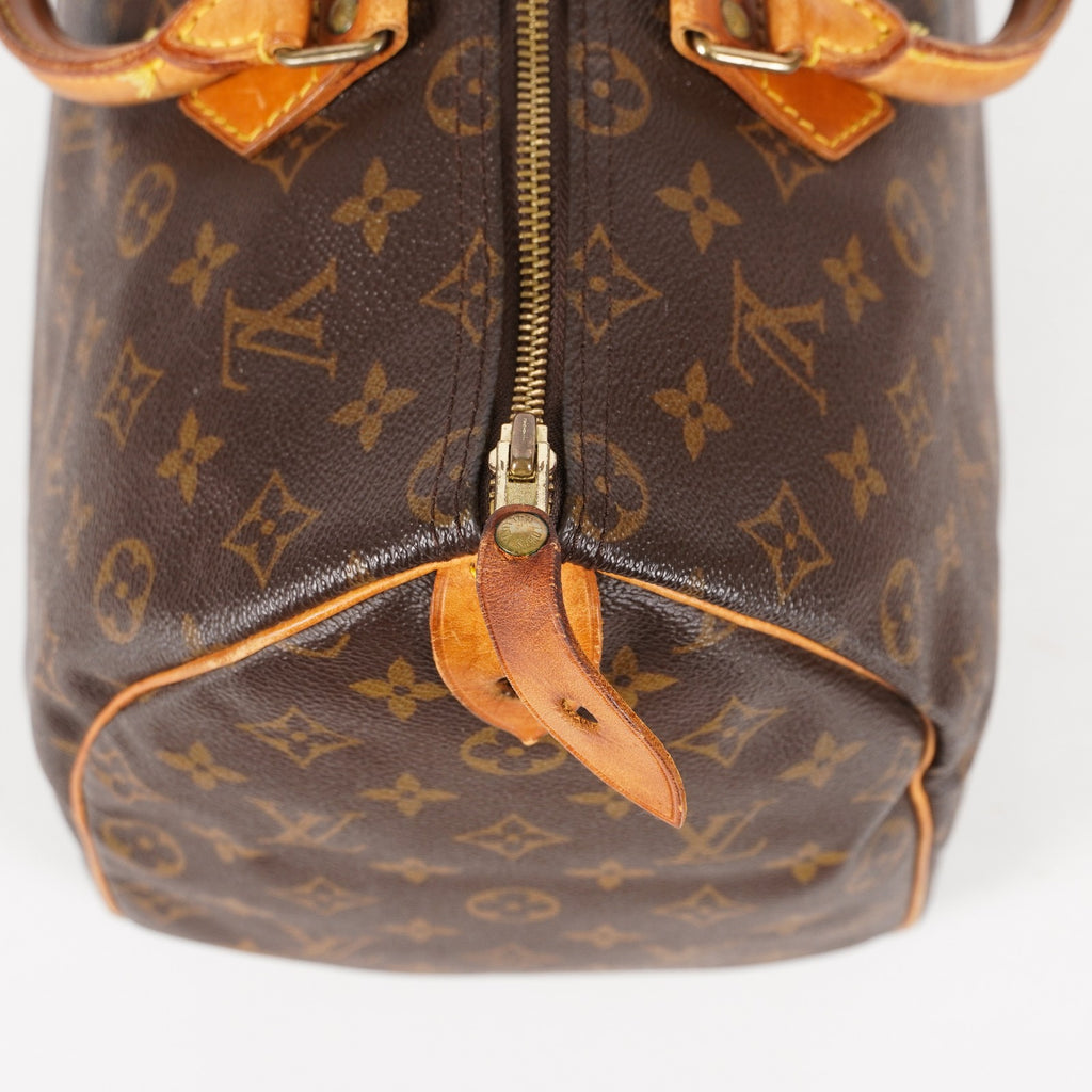 Authentic Louis Vuitton Monogram Speedy 35 M41524 vintage Handbag 05E186050013
