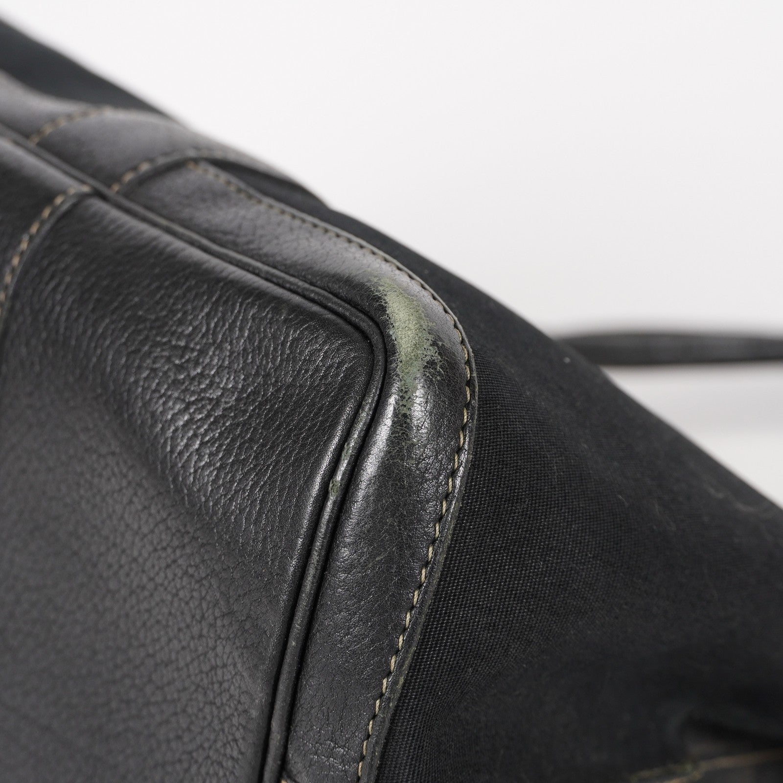 Hermes Garden Party 30 TPM Handbag Tote Leather Canvas Black 05E024290016