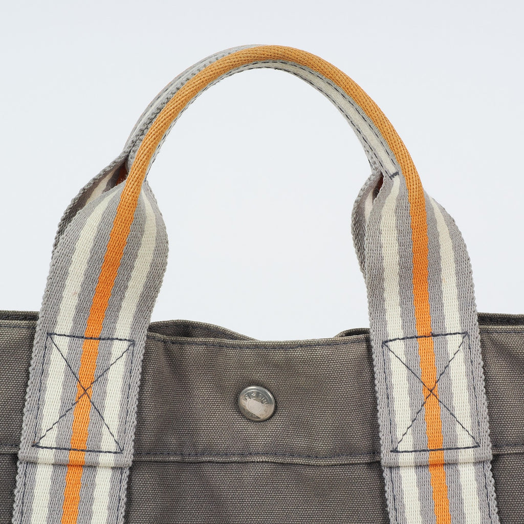 HERMES Fourre Tout Tote PM - Gray Cream Orange Canvas None Tote Bag 04A09825007
