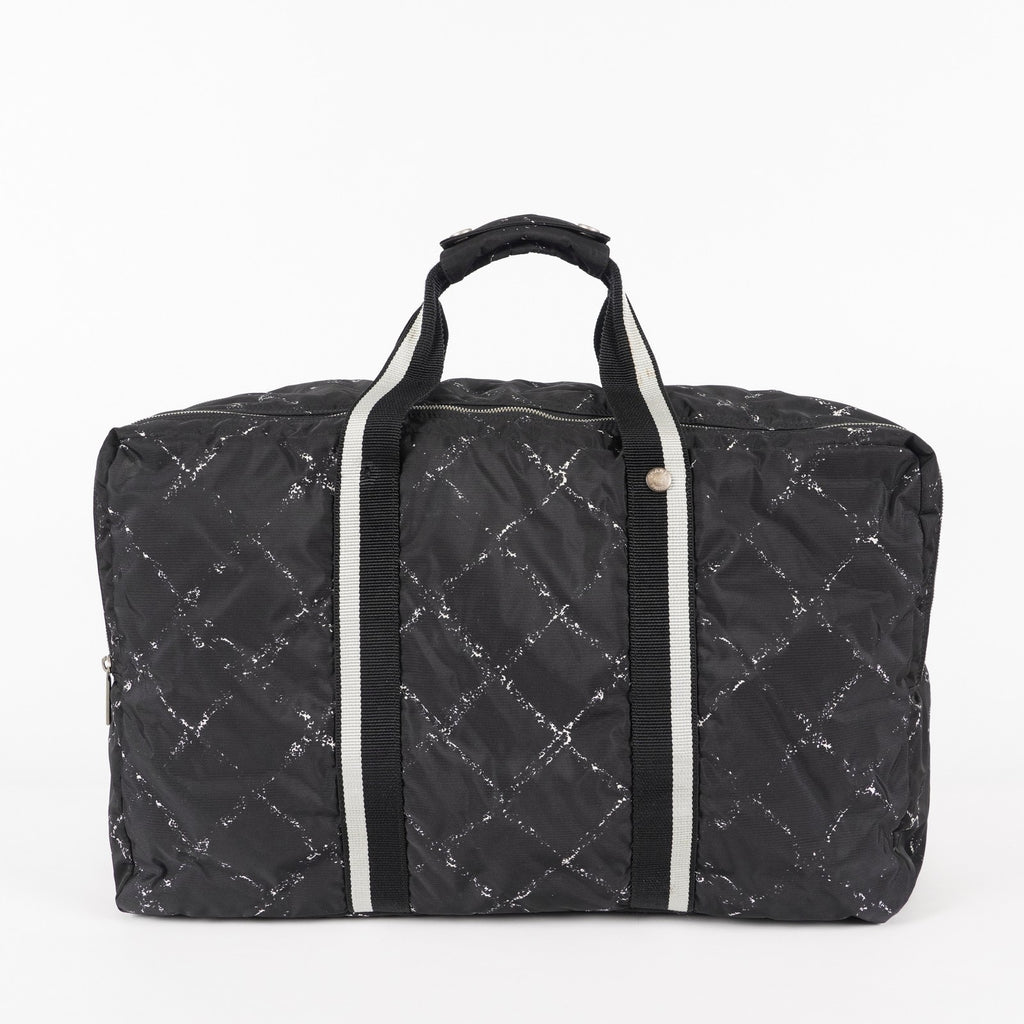 CHANEL Travel line Boston bag black Nylon canvas Women 05E522750016