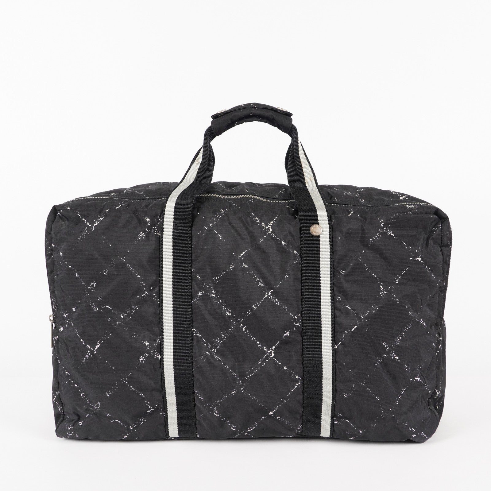 CHANEL Travel line Boston bag black Nylon canvas Women 05E522750016