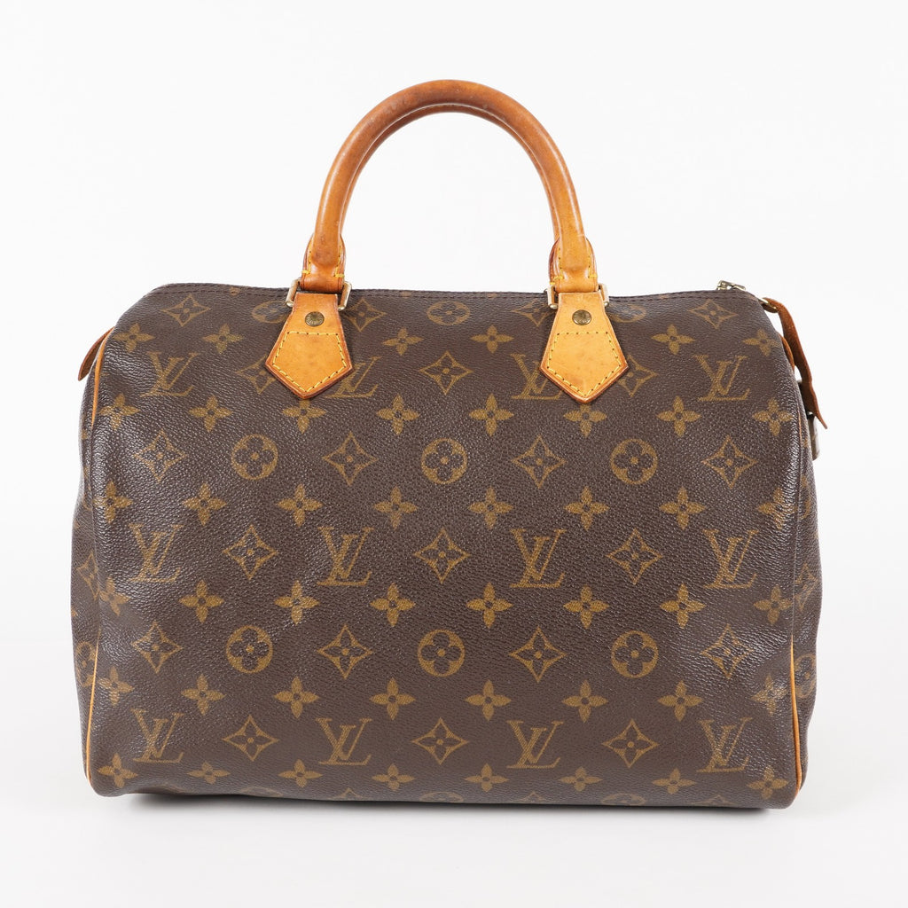 Authentic Louis Vuitton Monogram Speedy 30  Handbag M41526 vintage 05E446380016