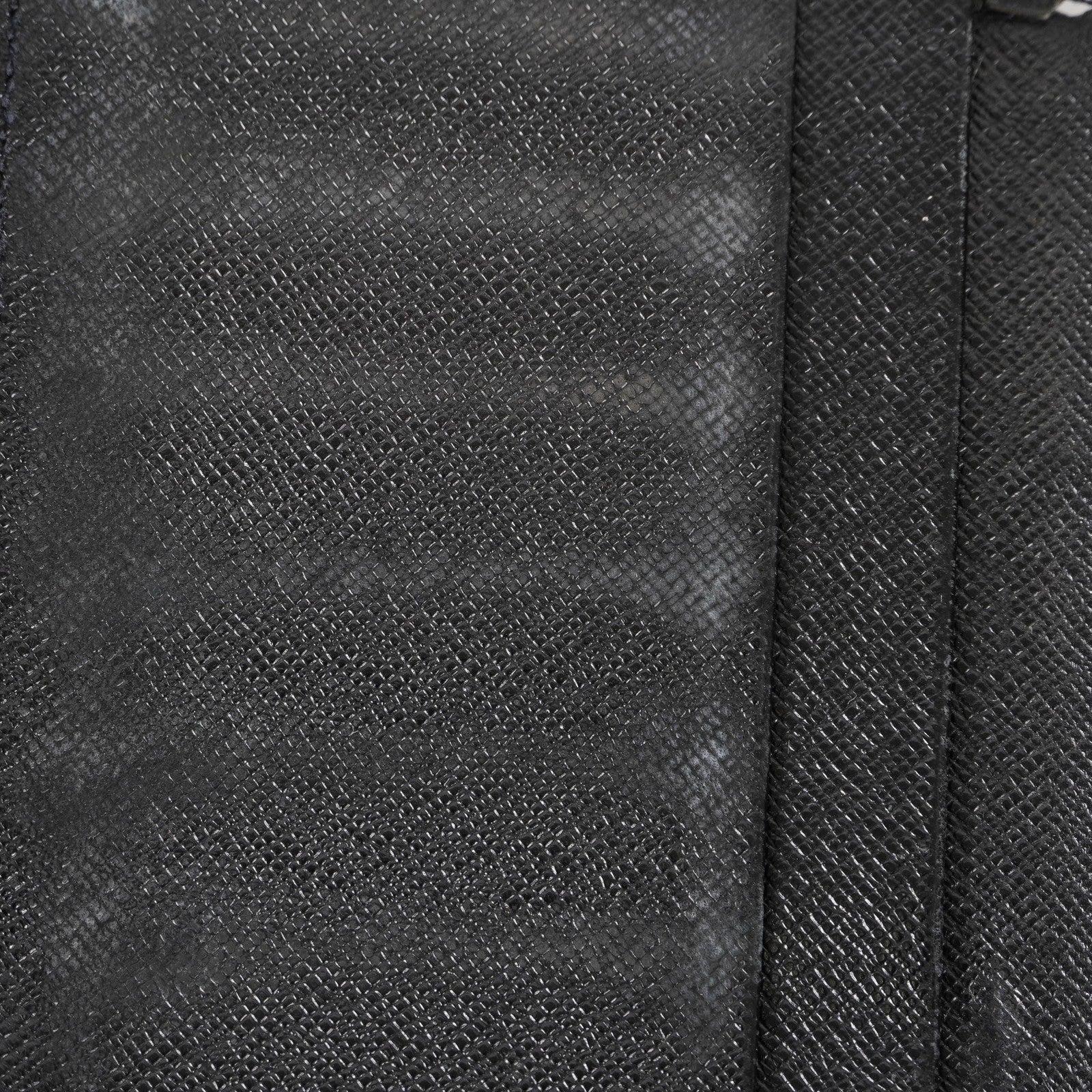 Louis Vuitton LV Long Wallet Portefeuille Brazza M63382 Black Epi Auth XY214