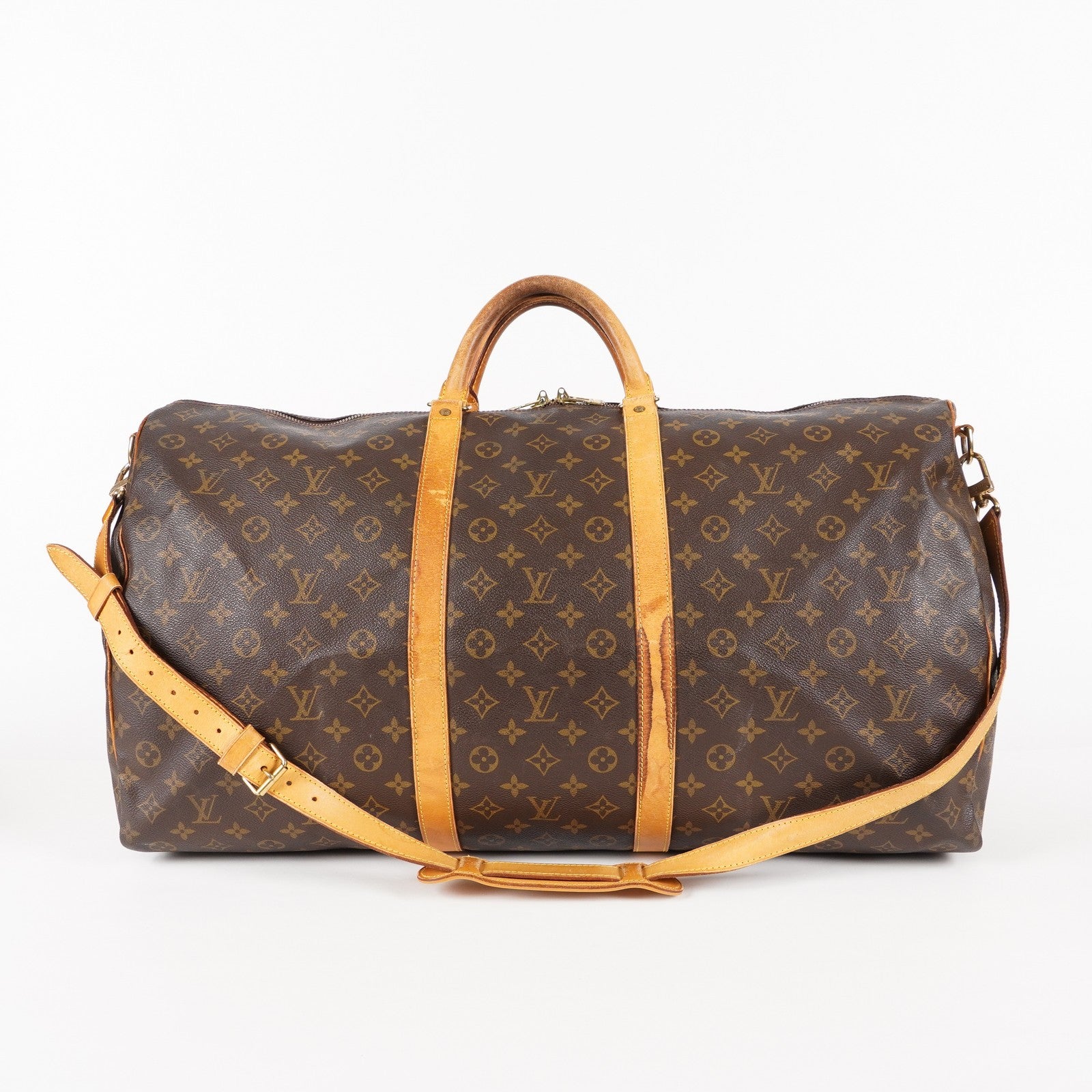 LOUIS VUITTON Monogram Keepall 60 Boston Bag LV Auth M41422 05E424070016
