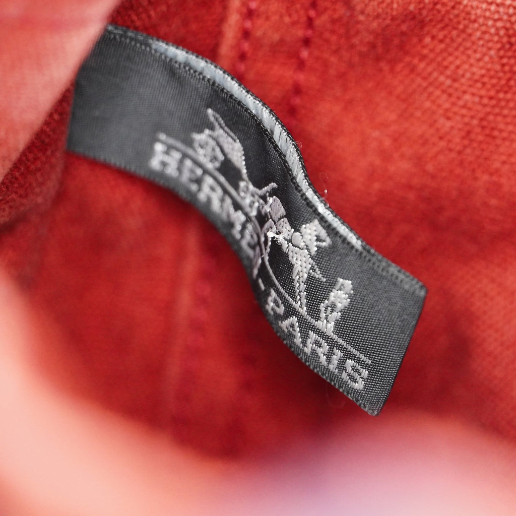 Authentic Hermes Fourre Tout PM Bordeaux Red Canvas Small Tote 04A07825007