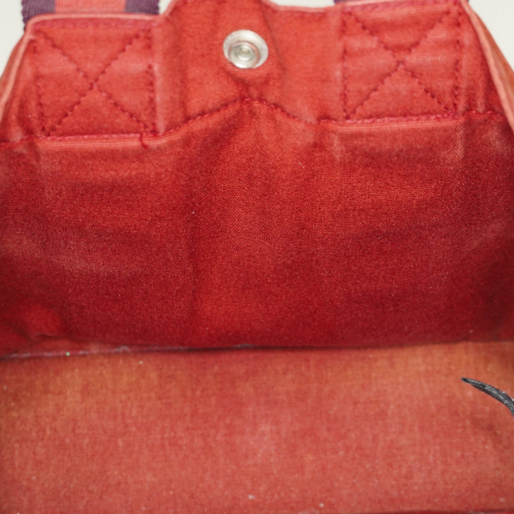 Authentic Hermes Fourre Tout PM Bordeaux Red Canvas Small Tote 04A07825007