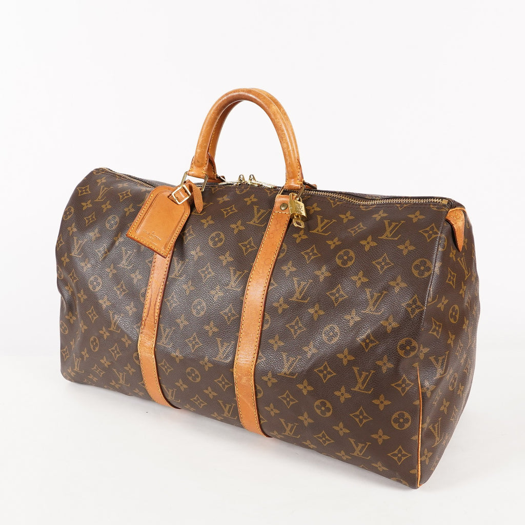 LOUIS VUITTON Keepall 50 M41426 Monogram Boston Bag Brown vintage 03T125800006