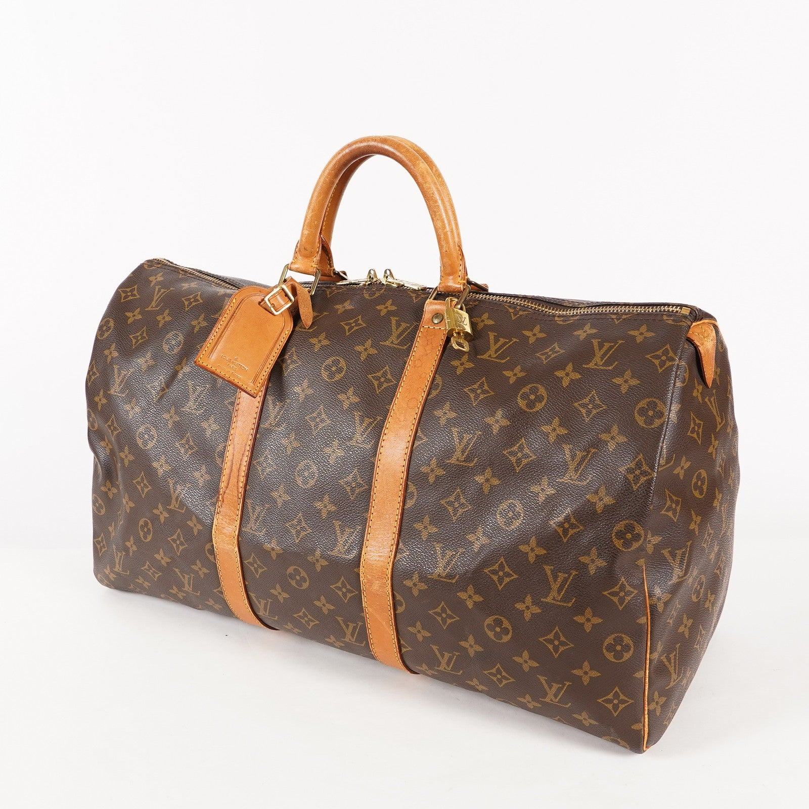 LOUIS VUITTON Keepall 50 M41426 Monogram Boston Bag Brown vintage 03T125800006