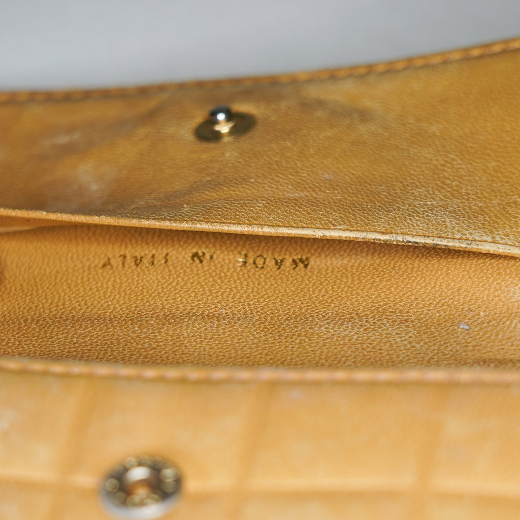 CHANEL Chocolate Bar Lambskin Camel Wallet XY199