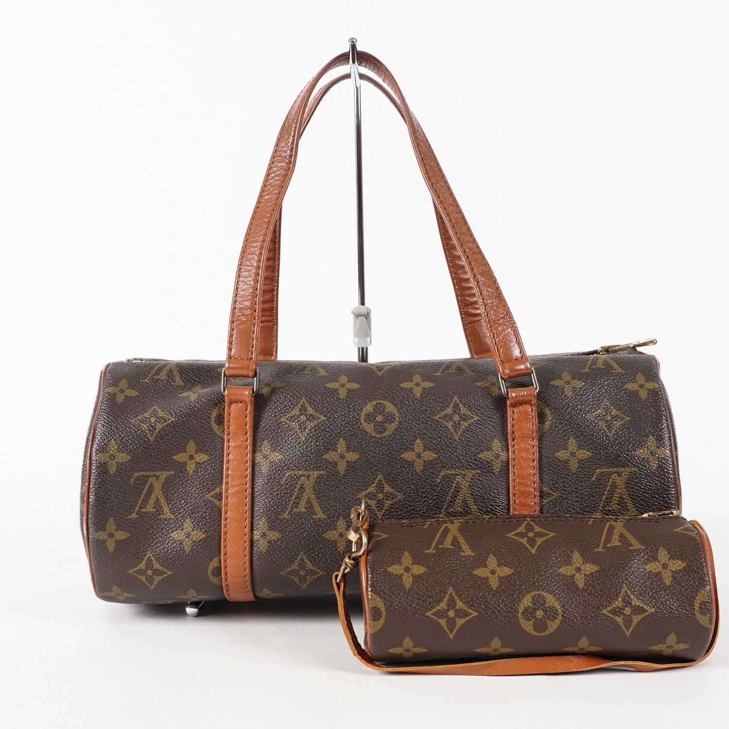 Auth LOUIS VUITTON Monogram Papillon 30 M51365 Handbag W/Pouch used 12E145500020