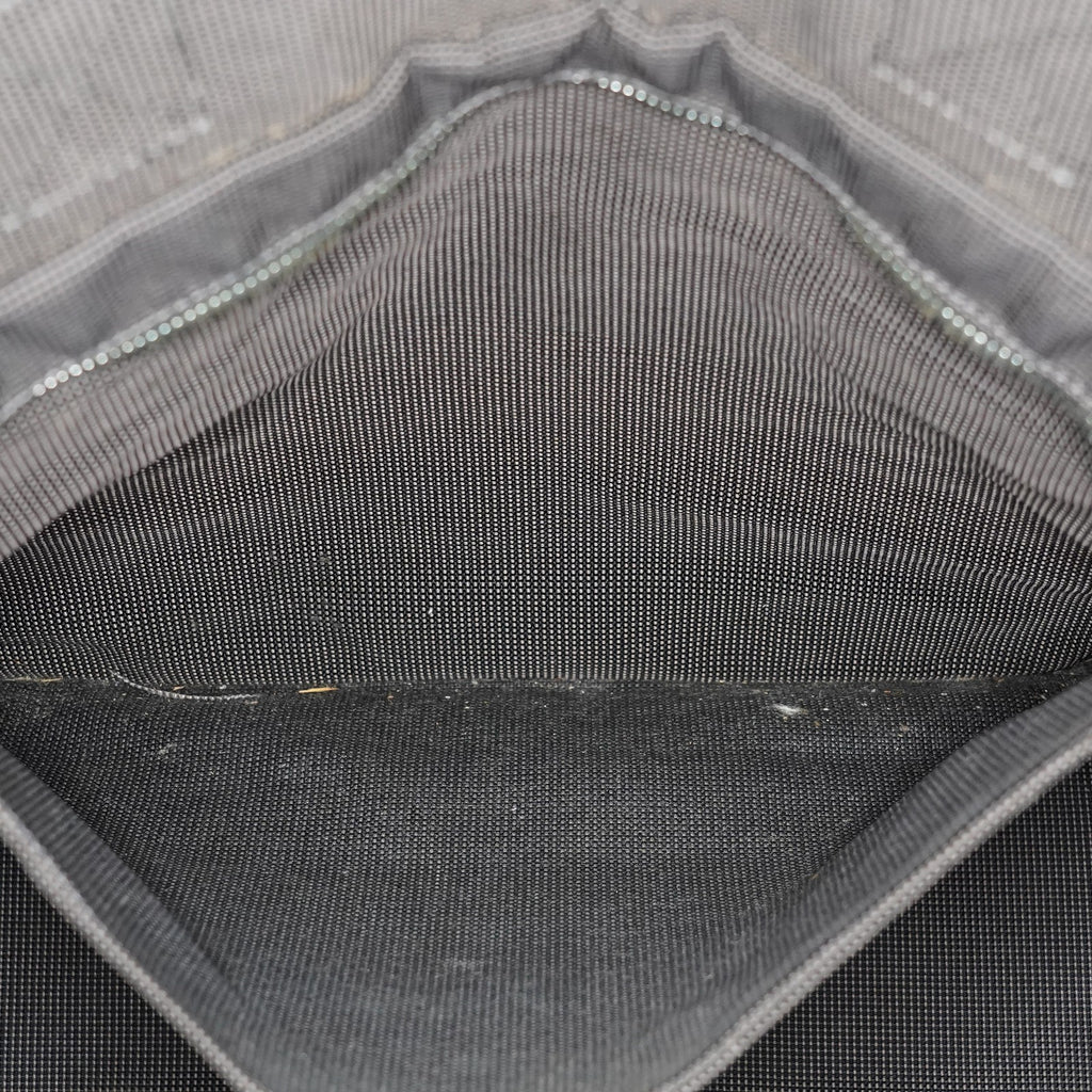 HERMES Herline MM Hand Tote Bag 100951M Nylon canvas Gray 05E461045016