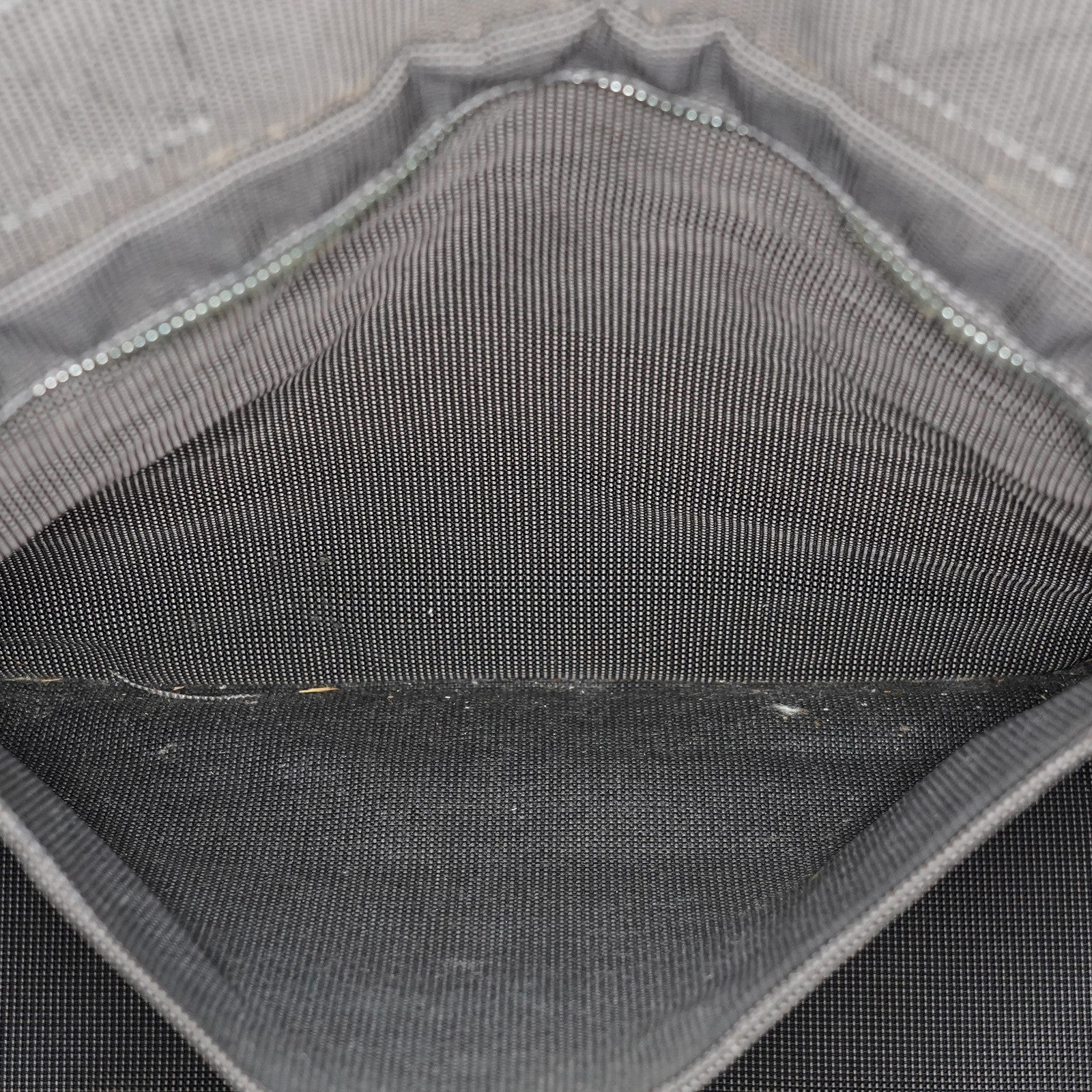 HERMES Herline MM Hand Tote Bag 100951M Nylon canvas Gray 05E461045016