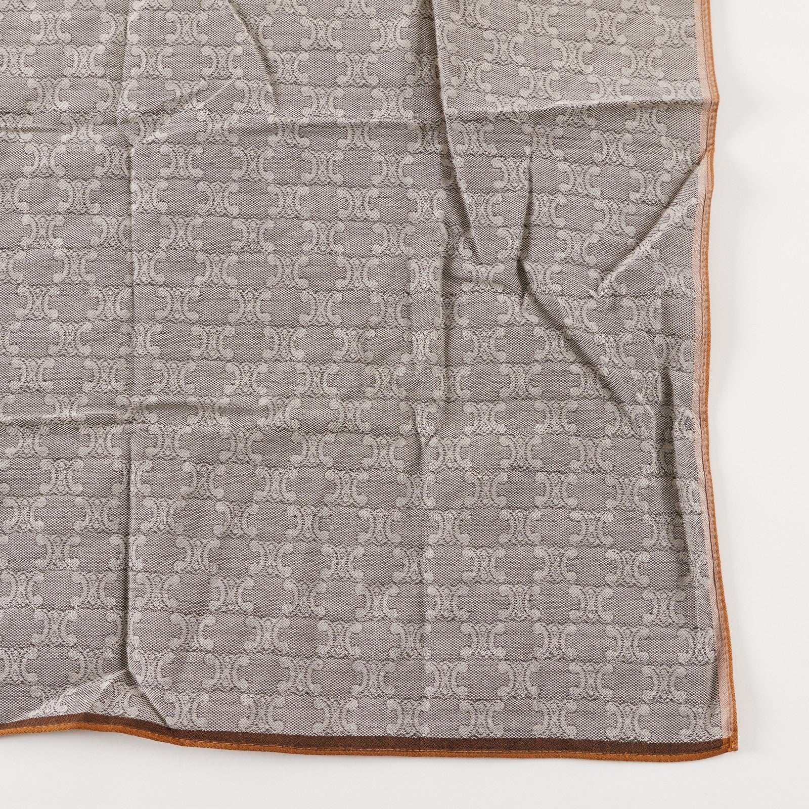 CELINE Logo Cotton Scarf Scarves Pocket Square XY206