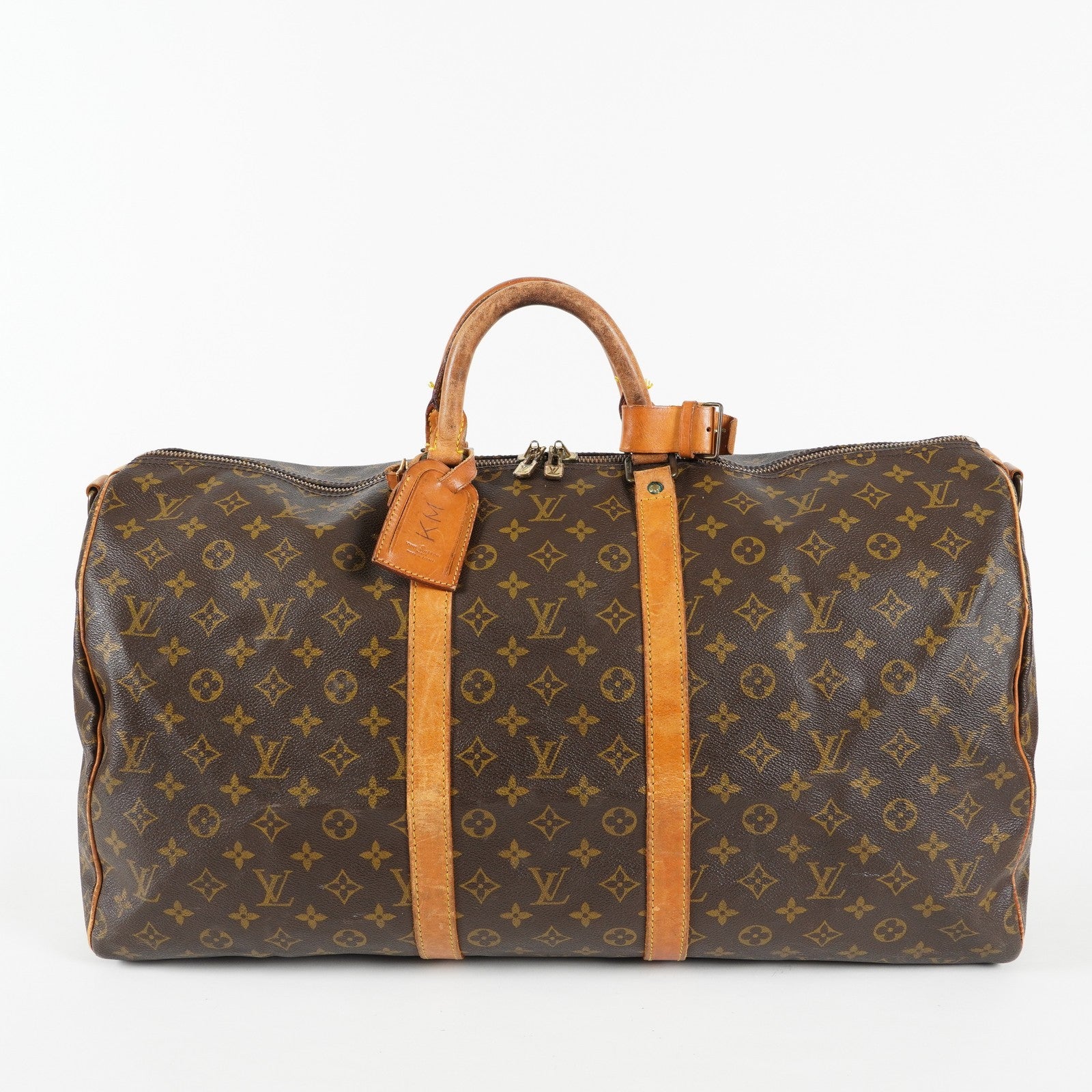 LOUIS VUITTON Monogram Keepall 60 Boston Bag M41422 LV Auth 03E063630025