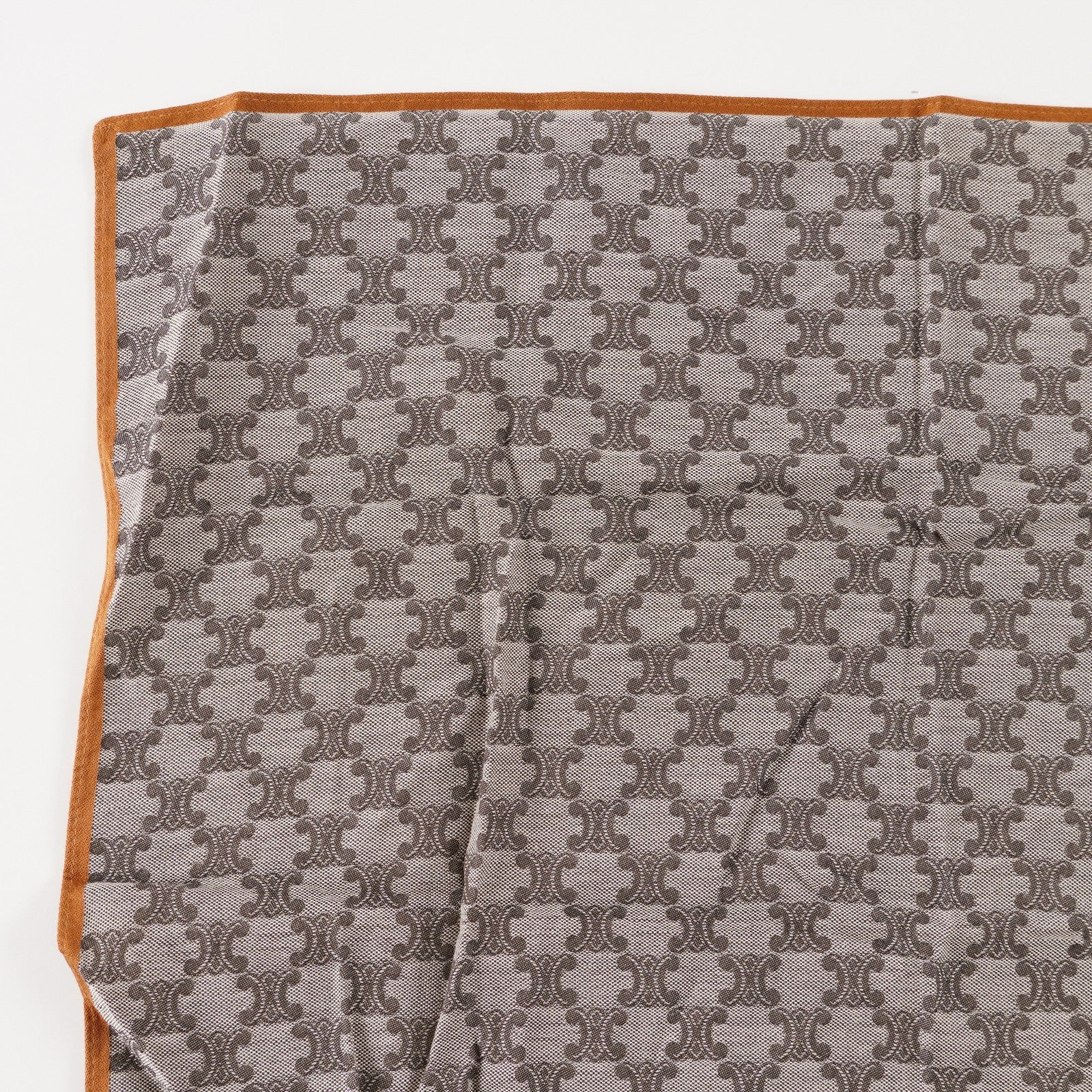 CELINE Logo Cotton Scarf Scarves Pocket Square XY206