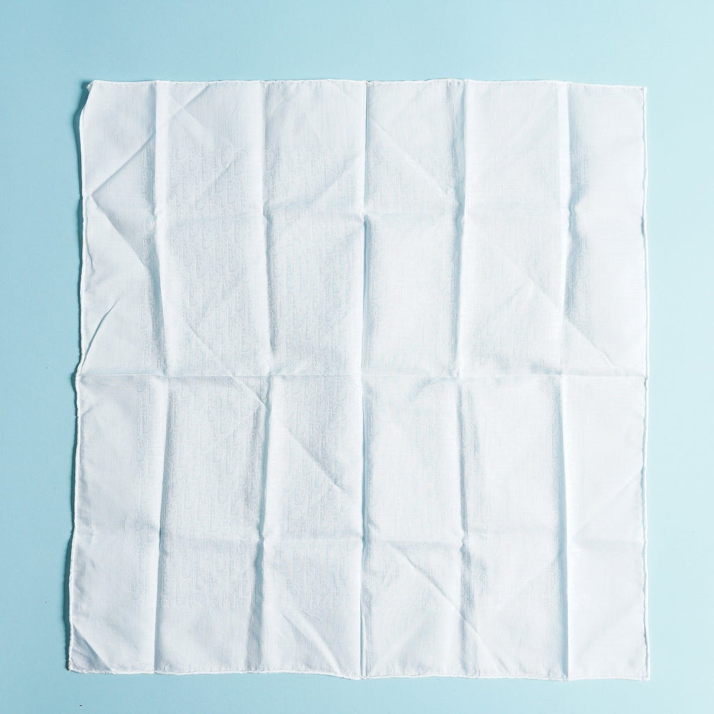 CHRISTIAN DIOR *Formal White Scarf Handkerchief 48cm XY209