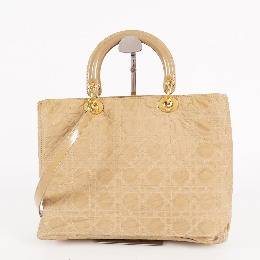 Christian Dior Vintage Lady Dior Bag Cannage Quilt Nylon Medium 02A083946805