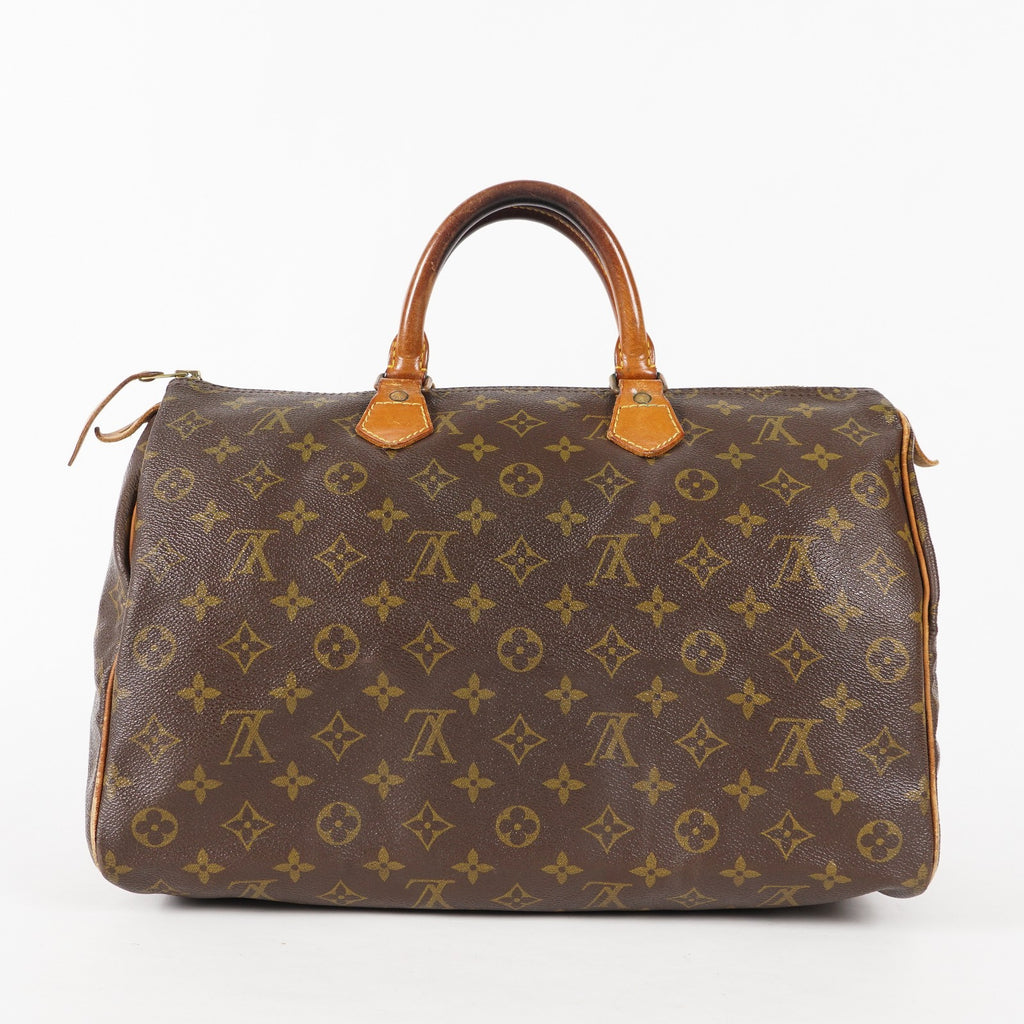 Authentic Louis Vuitton Monogram Speedy 35 M41524 Handbag 01E054950021