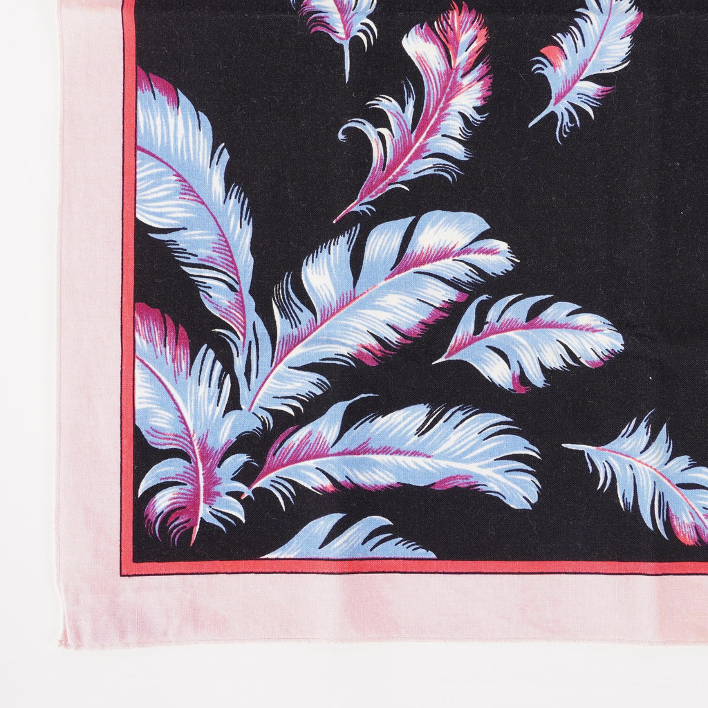 Hermes Carre 45 100% Cotton Napkin, Black with Blue, 03E13825017