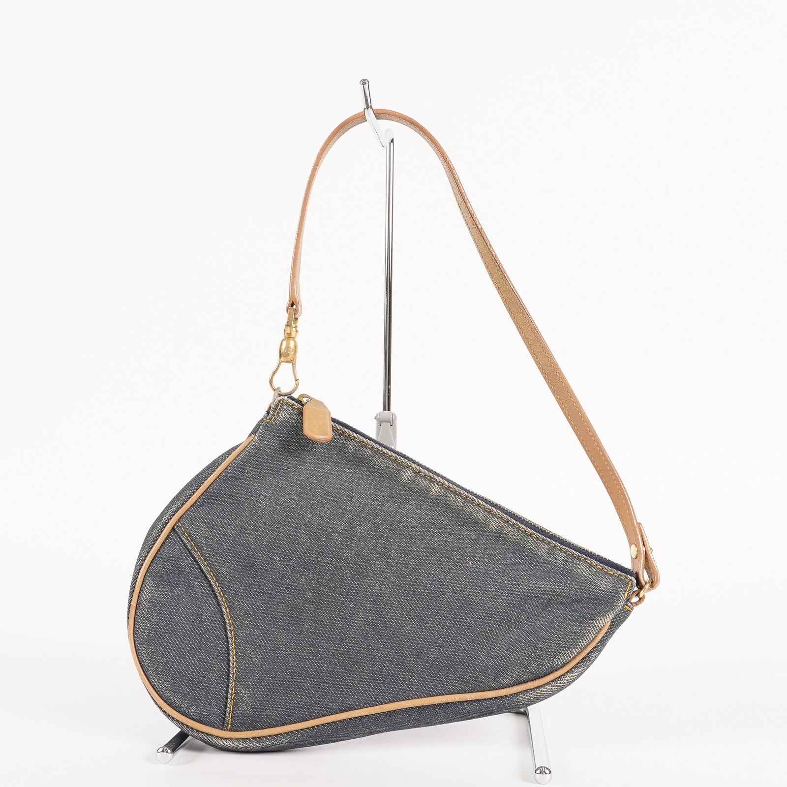 Christian Dior Trotter Blue Denim Mini Saddle Bag 02A115548405