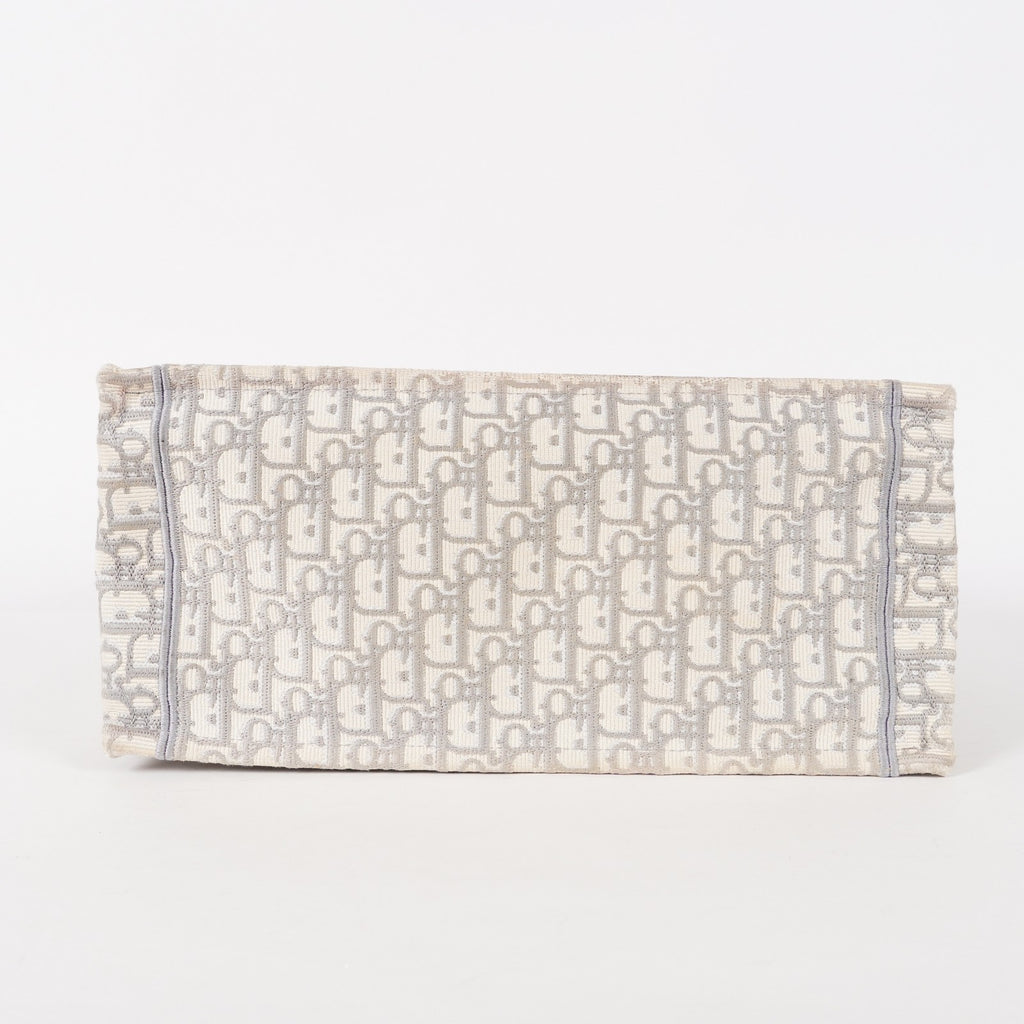 Christian Dior Book Tote Toile de Jouy Beige Gray Canvas Bag 02E207260003