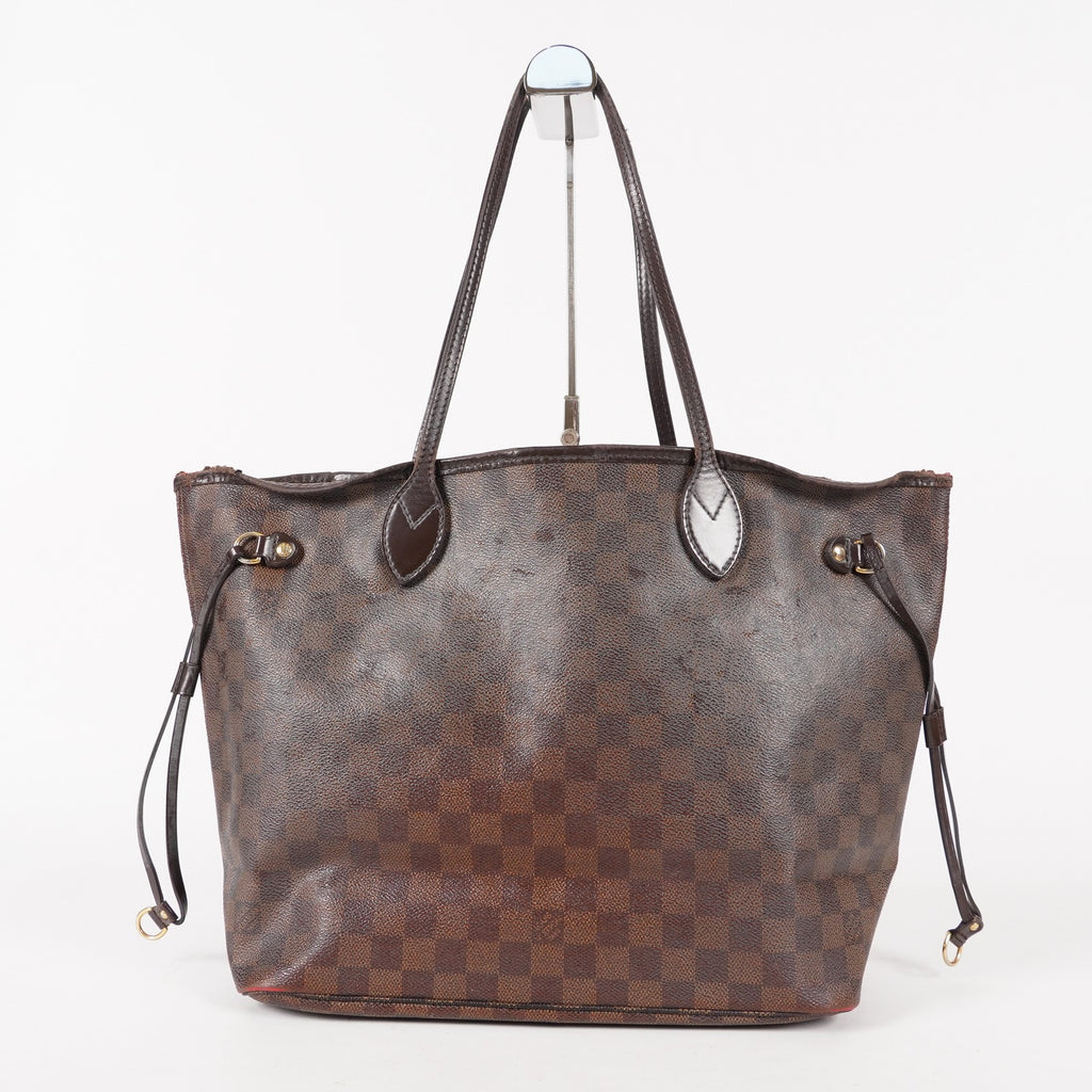 Louis Vuitton Neverfull MM Damier Ebene Red Interior Tote 05E053410016