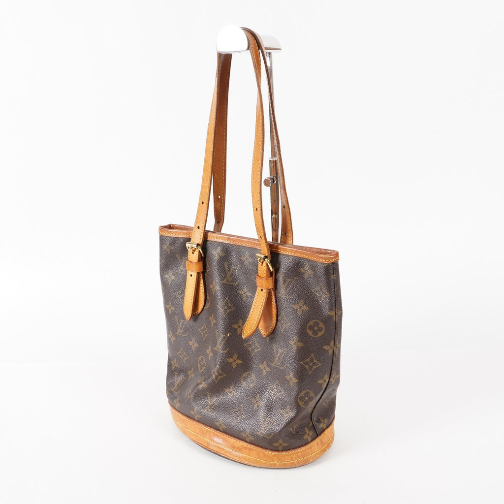 Authentic Louis Vuitton Monogram Bucket PM Shoulder Tote Bag M42238 02E242640018