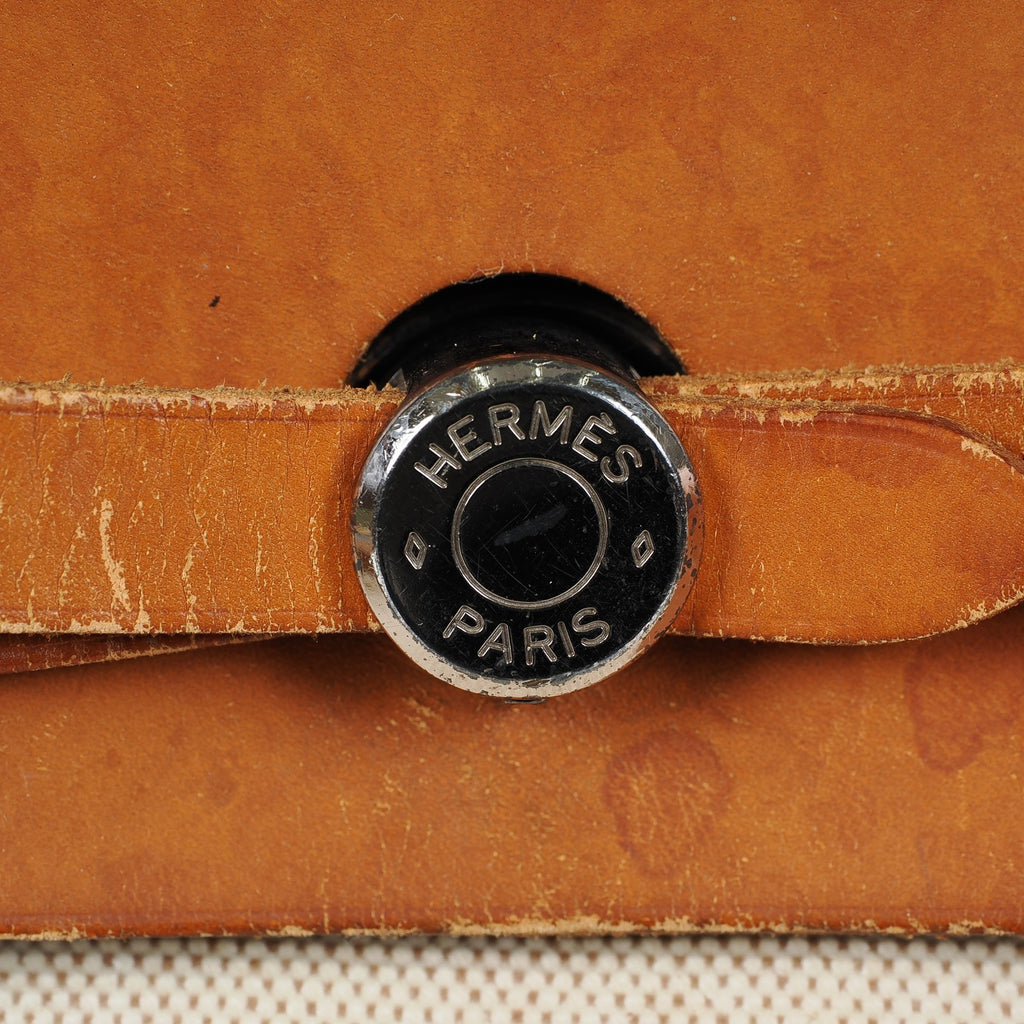 Hermes Herbag MM Handbags Leather White 04A044633207