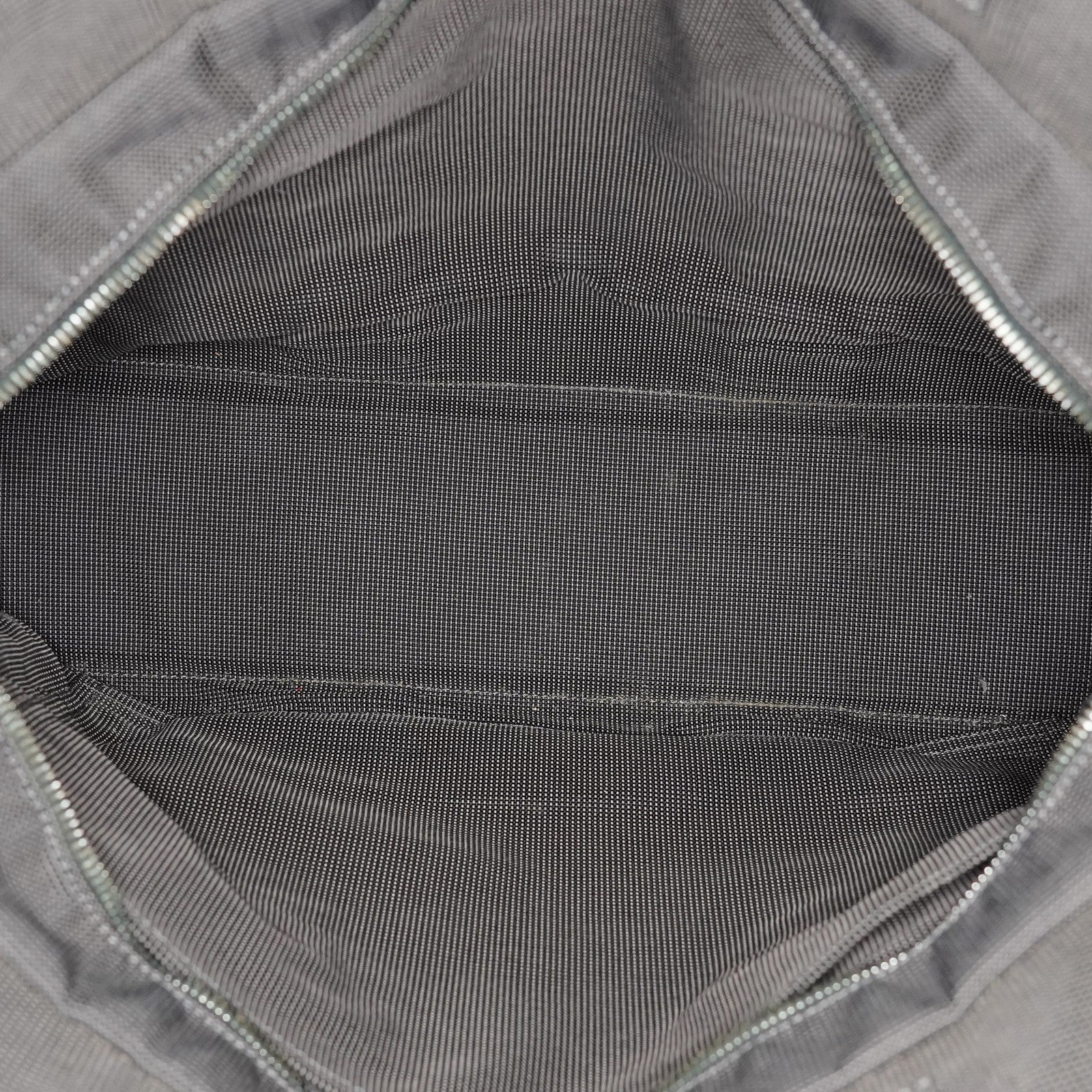 HERMES Herline MM Hand Tote Bag 100951M Nylon canvas Gray 05E461045016