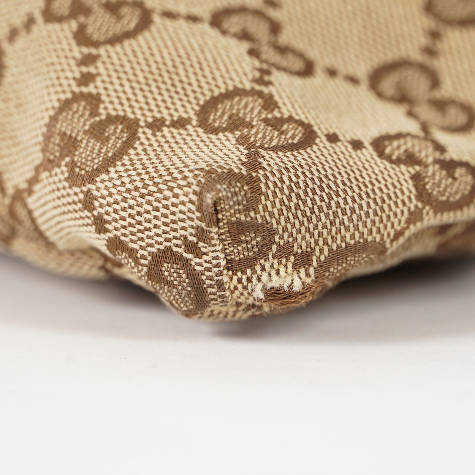 Auth GUCCI GG canvas Fanny Pack Bum Bag waist pouch sherry line 01E072970021