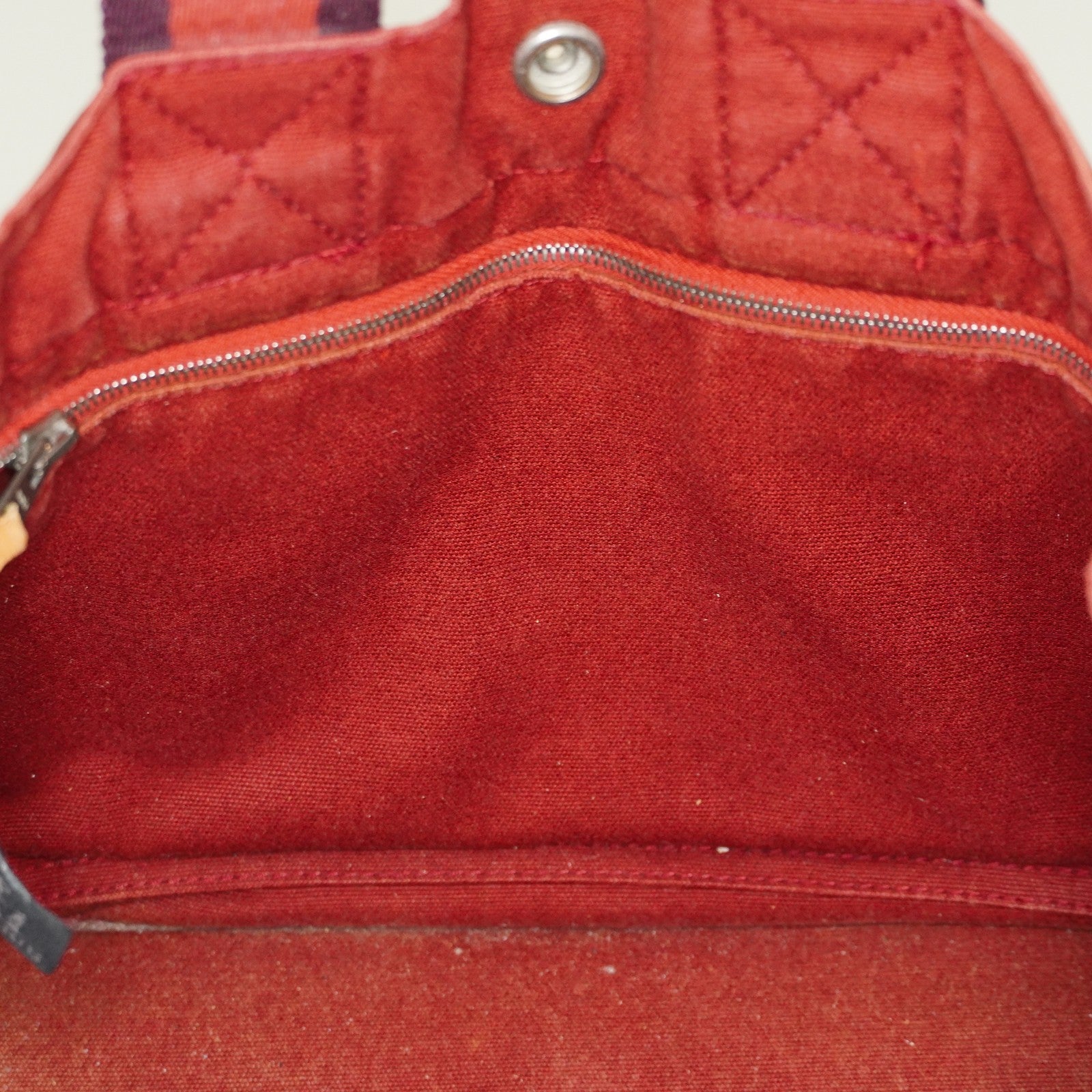 Authentic Hermes Fourre Tout PM Bordeaux Red Canvas Small Tote 04A07825007