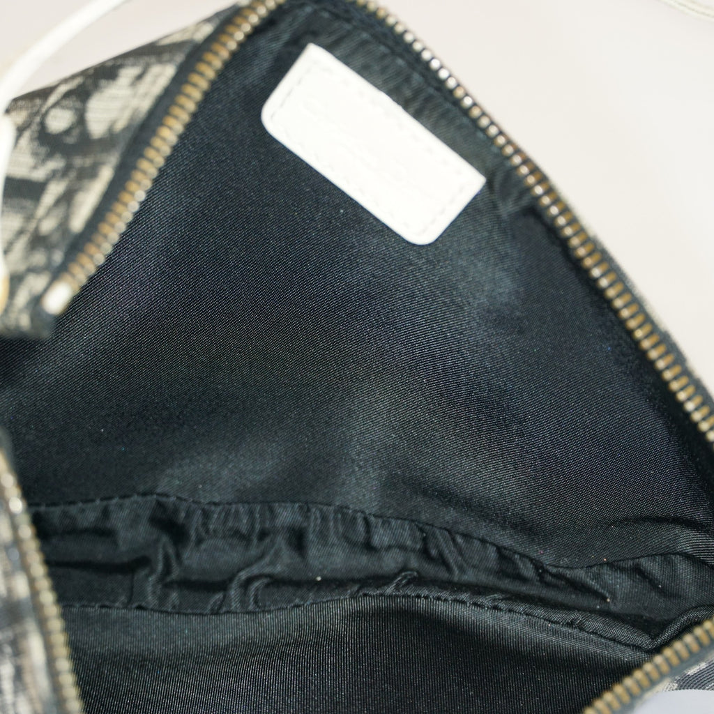  CHRISTIAN DIOR Monogram Mini Saddle Pochette Navy/Black 01E215720008
