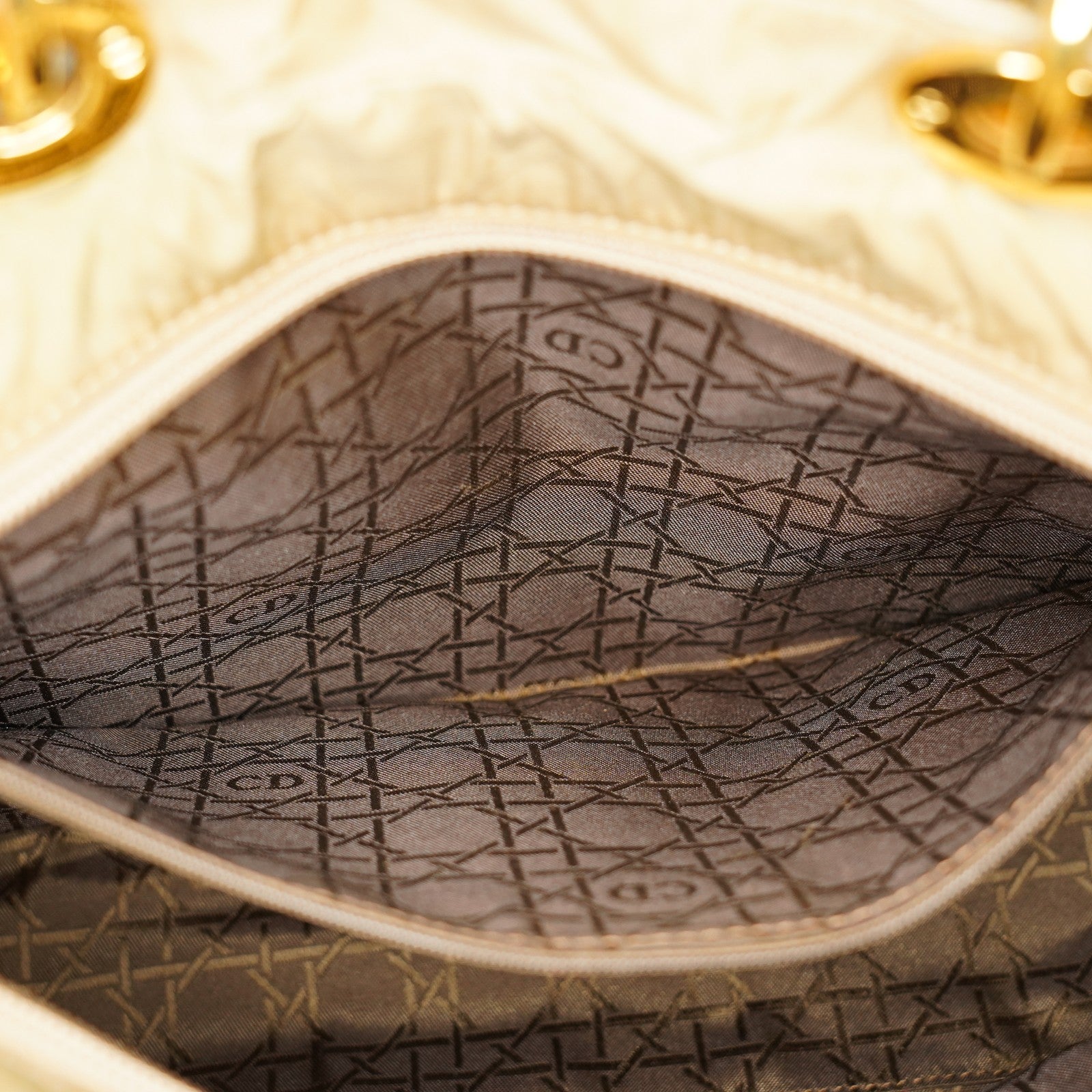 Christian Dior Vintage Lady Dior Bag Cannage Quilt Nylon Medium 02A083946805