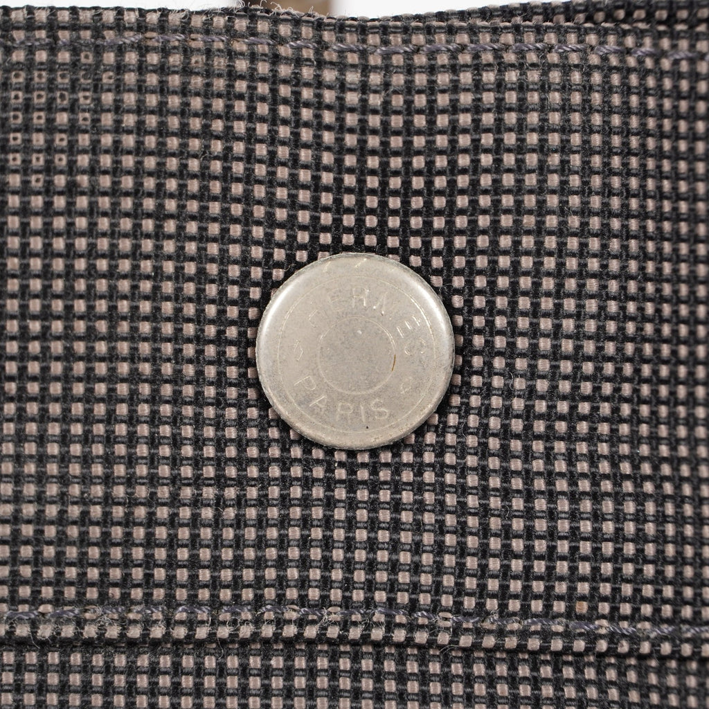 HERMES Herline MM Hand Tote Bag 100951M Nylon canvas Gray 05E461045016