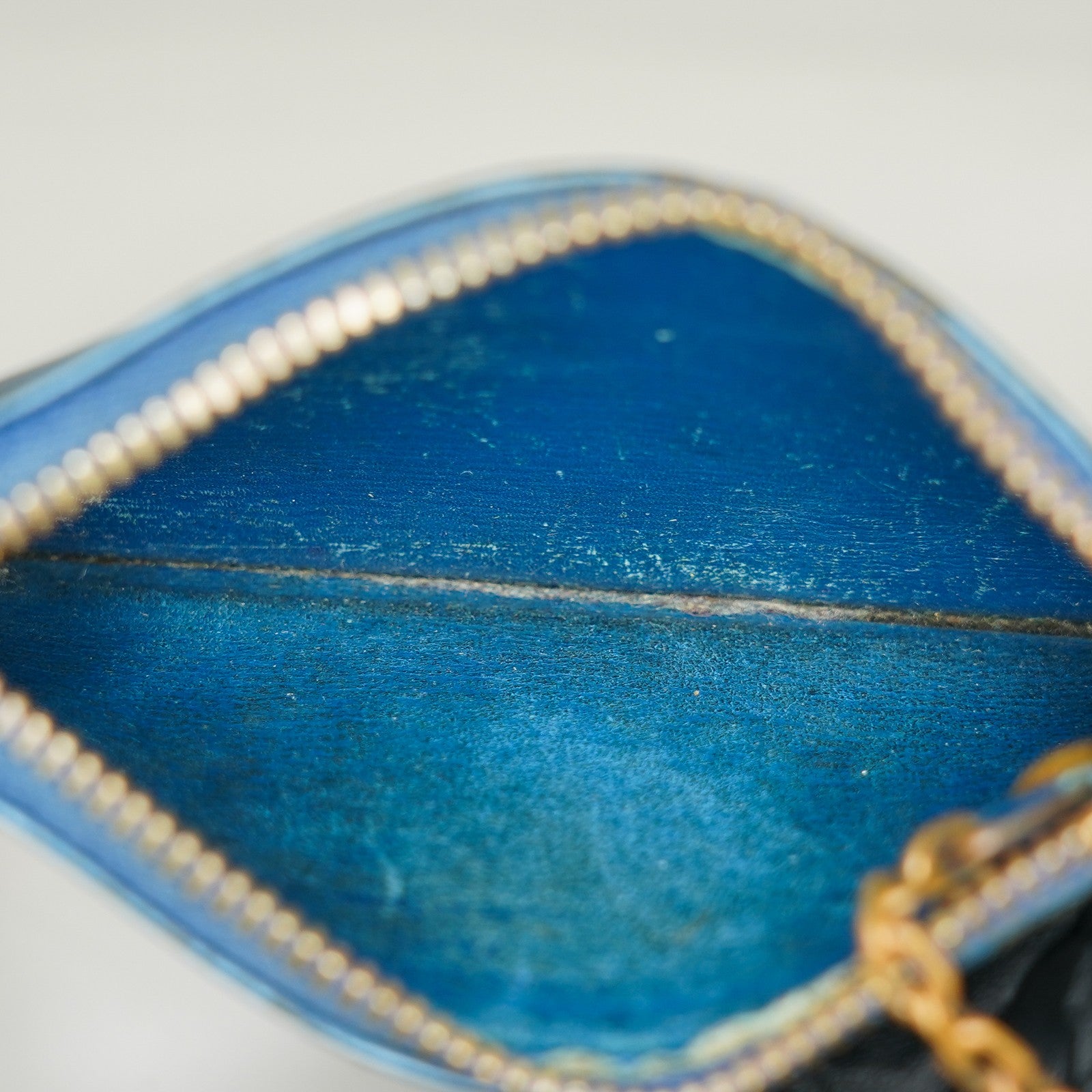 Louis Vuitton Epi De Poche Leather Pass Card Case Blue XY218