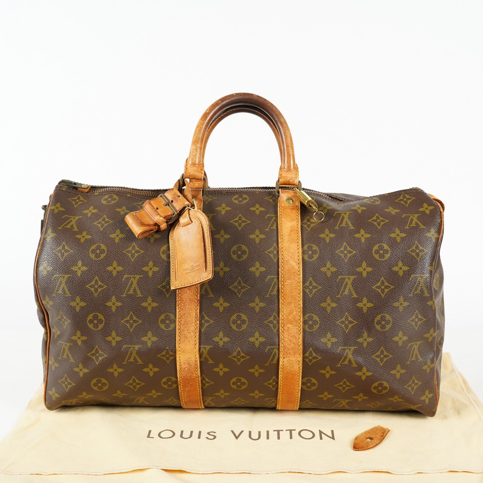 LOUIS VUITTON Keepall 45 M41428 Monogram Boston Bag Brown vintage 03T094500006