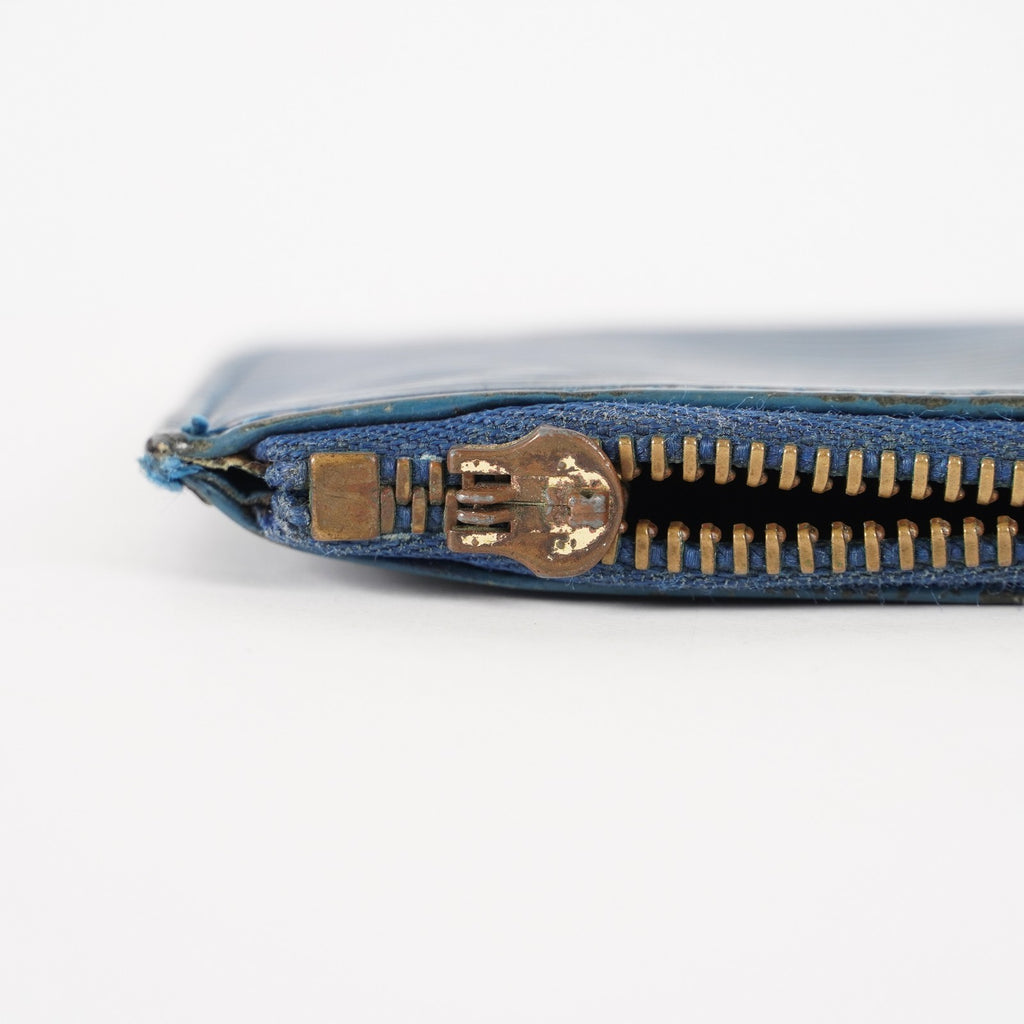 Louis Vuitton Epi De Poche Leather Pass Card Case Blue XY218