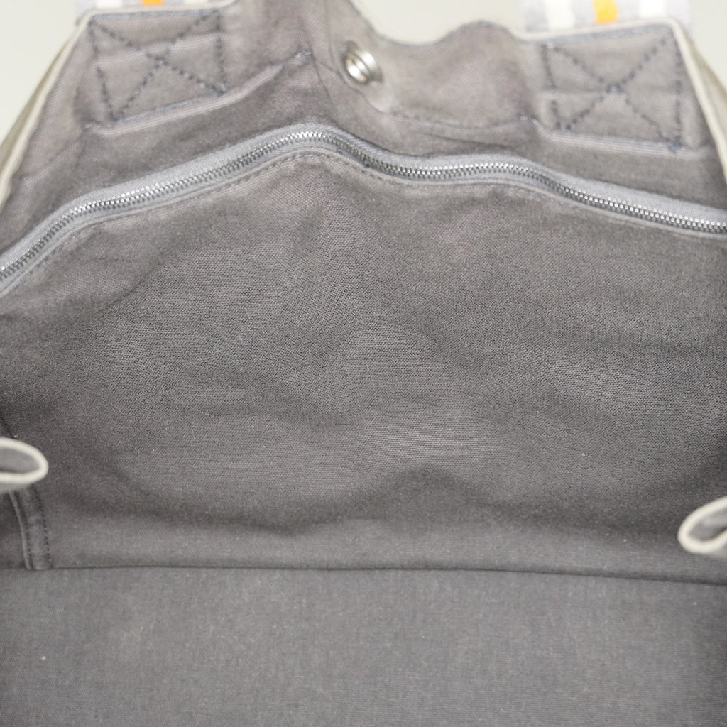 HERMES Fourre Tout Tote PM - Gray Cream Orange Canvas None Tote Bag 04A09825007