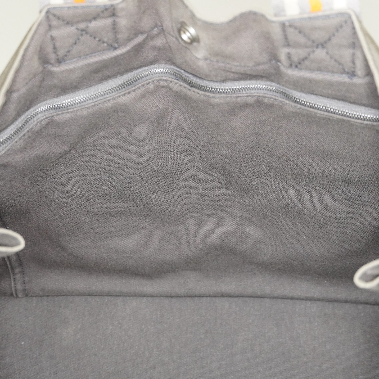 HERMES Fourre Tout Tote PM - Gray Cream Orange Canvas None Tote Bag 04A09825007