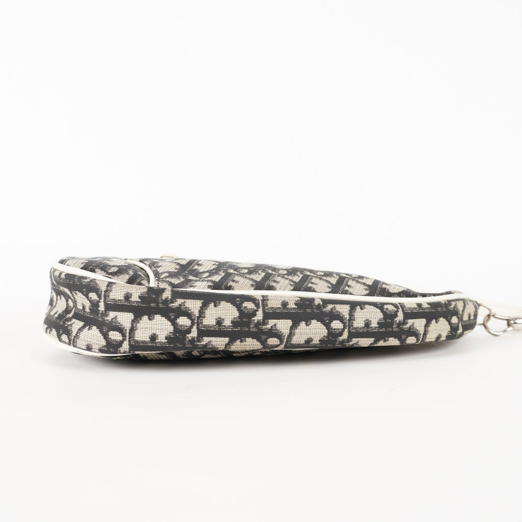  CHRISTIAN DIOR Monogram Mini Saddle Pochette Navy/Black 01E215720008