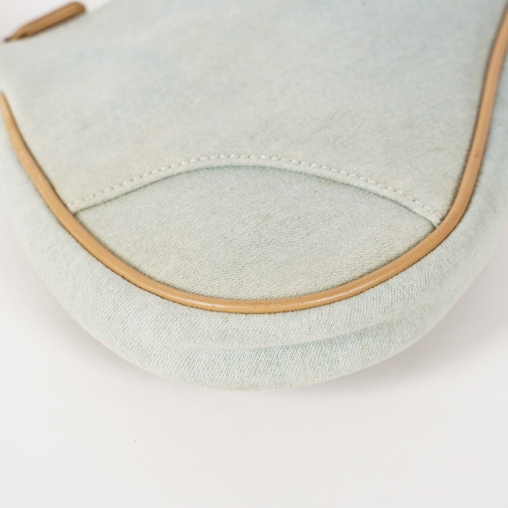 CHRISTIAN DIOR Mini Light Denim Saddle Bag Pouch vintage 12E124840016