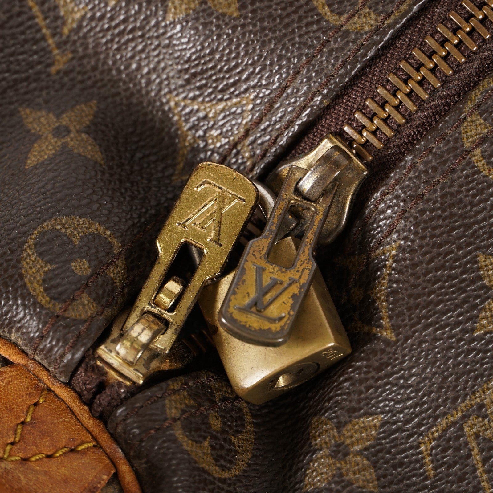LOUIS VUITTON Keepall 50 M41426 Monogram Boston Bag Brown vintage 01E143520022
