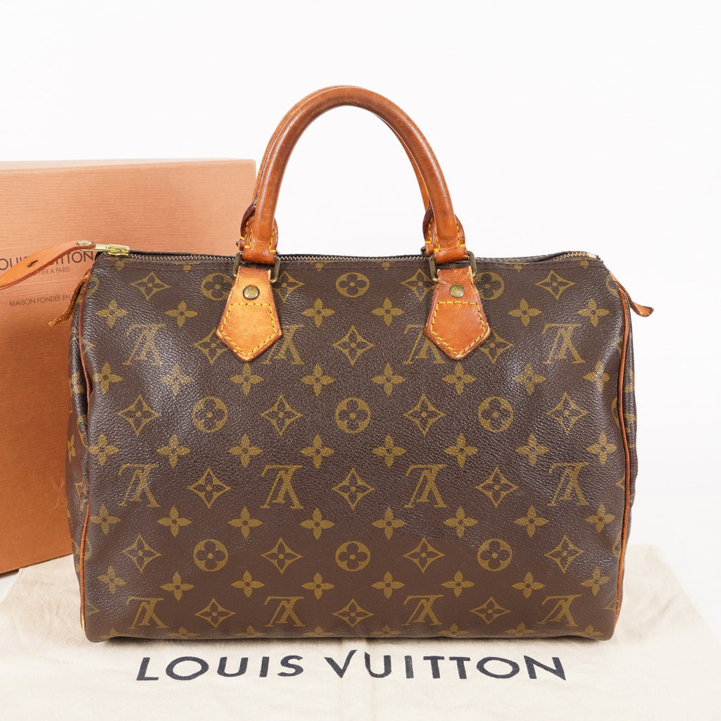 Authentic Louis Vuitton Monogram Speedy 30 Handbag M41526 vintage 06E395720002