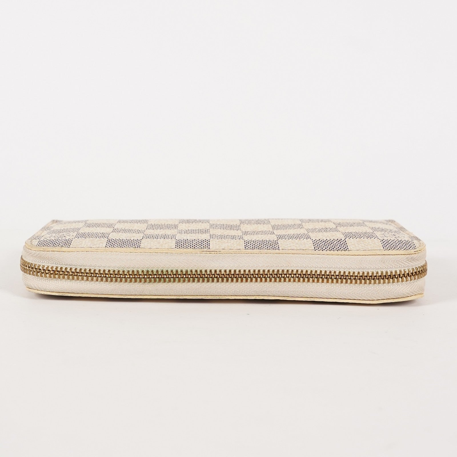 Louis Vuitton Zippy Wallet Damier Azur White Round Long PVC vintage 03T082000009